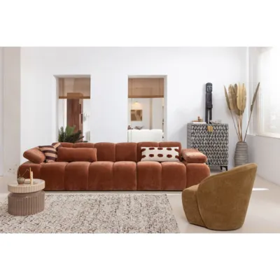 2-zits bank Mojo Mojo 2-zits met Arm Links - Bouclé - Beige Melange