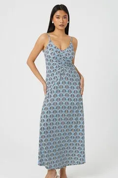 Vestido largo estampado