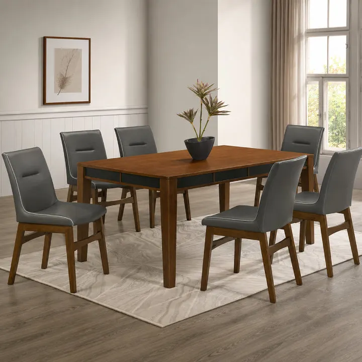 Oslo (7-Piece) Dining Table Set by Best Home - Brown/Gray