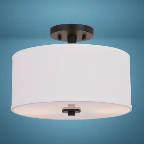 Patriot Lighting® Fabian Bronze 2-Light Semi-Flush Mount Ceiling Light