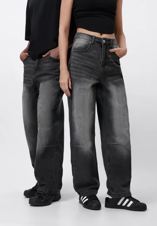 UNISEX - Baggy jeans - 955 - black denim