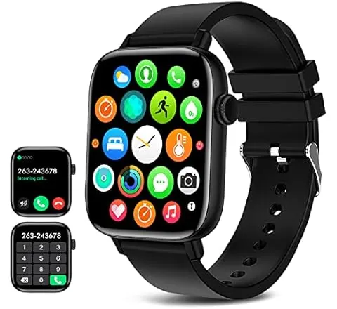 Smart Watch for iPhone/Android Phones (Answer/Make Calls) - 1.9" HD Screen Fitness Tracker : Heart Rate/Sleep Monitor/Pedometer/Calories, Multiple Sports Modes, Waterproof SmartWatch for Men Women