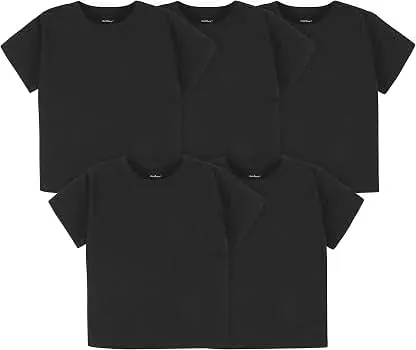 Gerber Baby & Toddler 5-Pack Solid Short Sleeve T-Shirts Je…