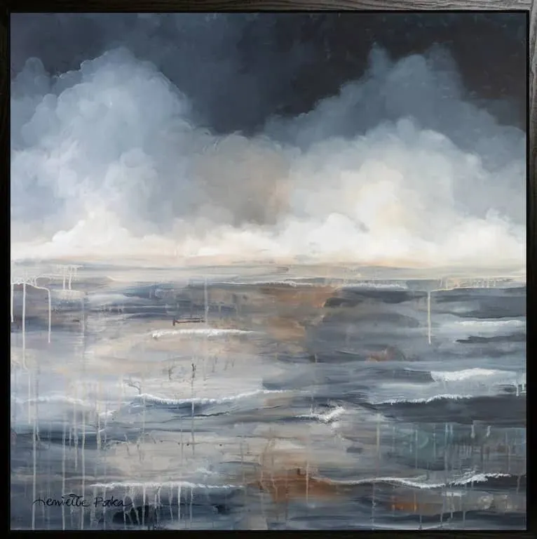 Canvas When you don't see it Svevelist 100x100, m/svart svevelist i tre