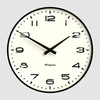 Newgate Radio City Wall Clock Matte Black