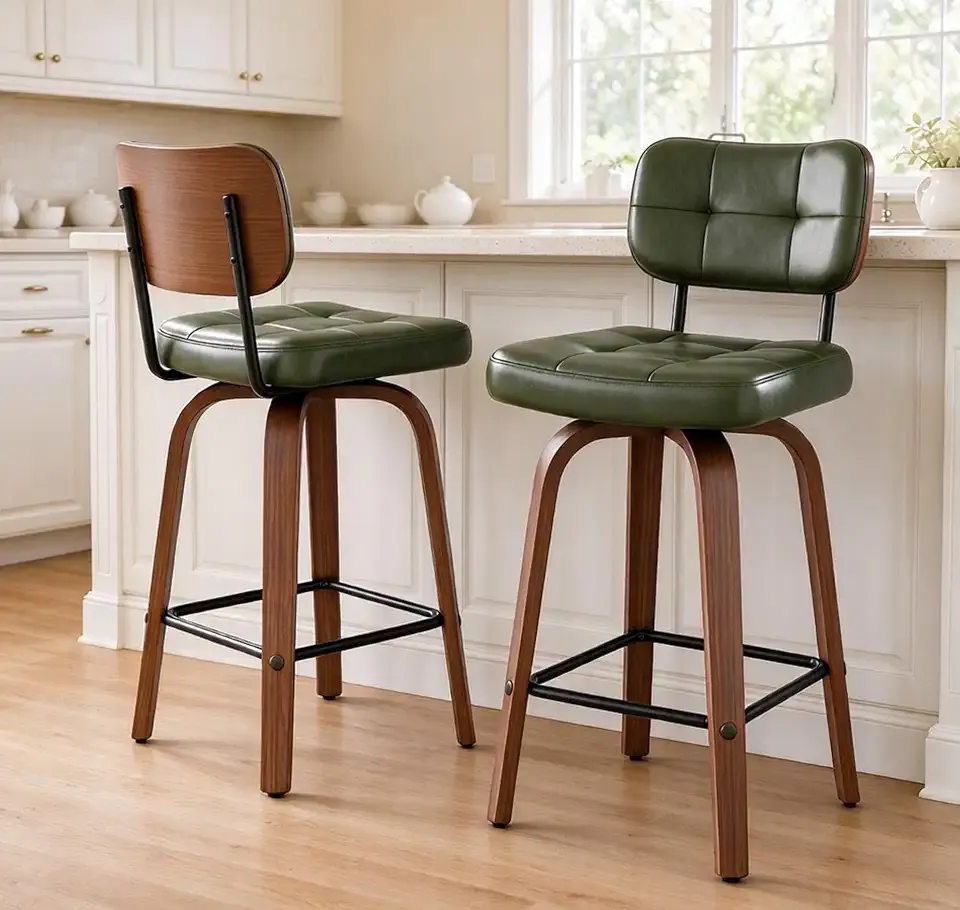 Bar Stools Counter Height Swivel Set of 2