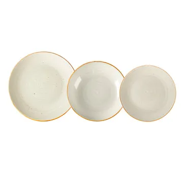 Servizio di piatti in stoneware Alamos Beige 18 pezzi