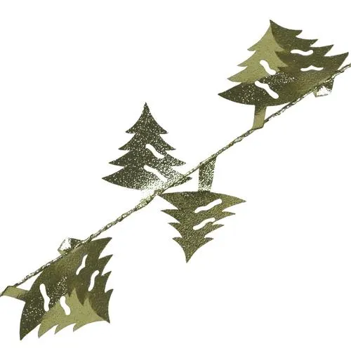 Enchanted Forest® 50' Gold Trees Wire Tinsel Christmas Garland