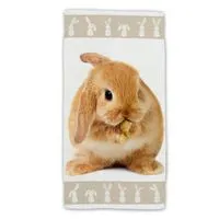 Bunny Strandtuch 70x140 cm - Baumwolle Frottee Premium-Druck