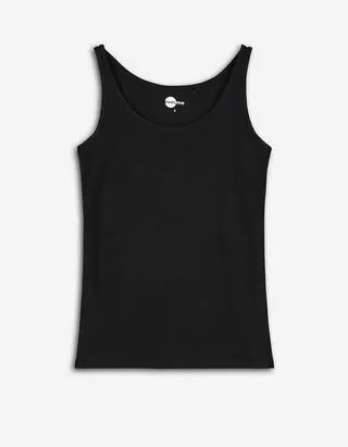 Top - Percentuale di tessuto elasticizzato - nero