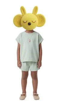 CONTRAST T-SHIRT AND BERMUDA SHORTS SET