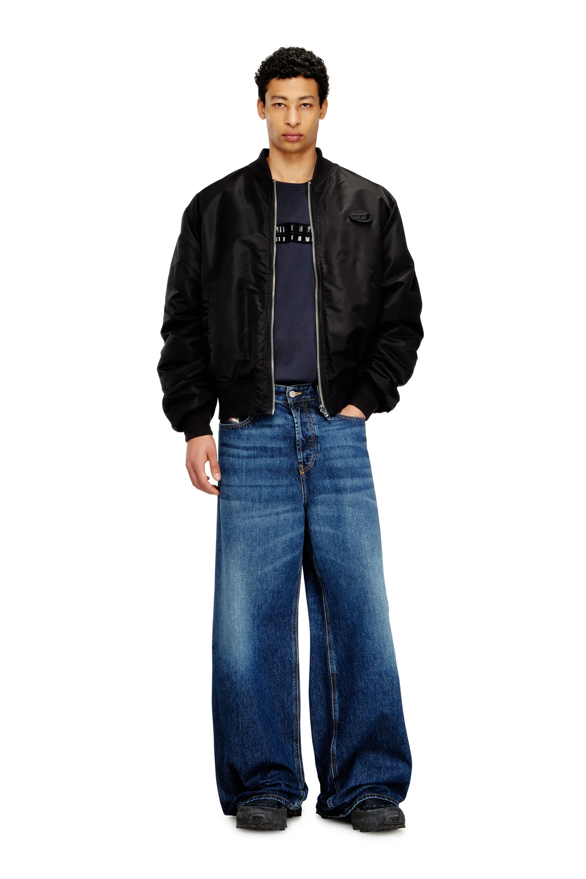 Regular cotton T-shirt with framis bands