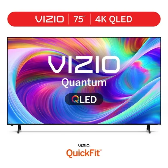 VIZIO 75" Class Quantum 4K QLED HDR Smart TV (NEW) VQD75M-08
