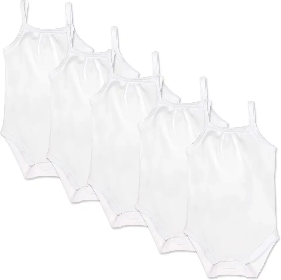 Multipack Sleeveless and Cami Bodysuits One-Piece 100% Organic Cotton for Infant Baby Boys, Girls, Unisex