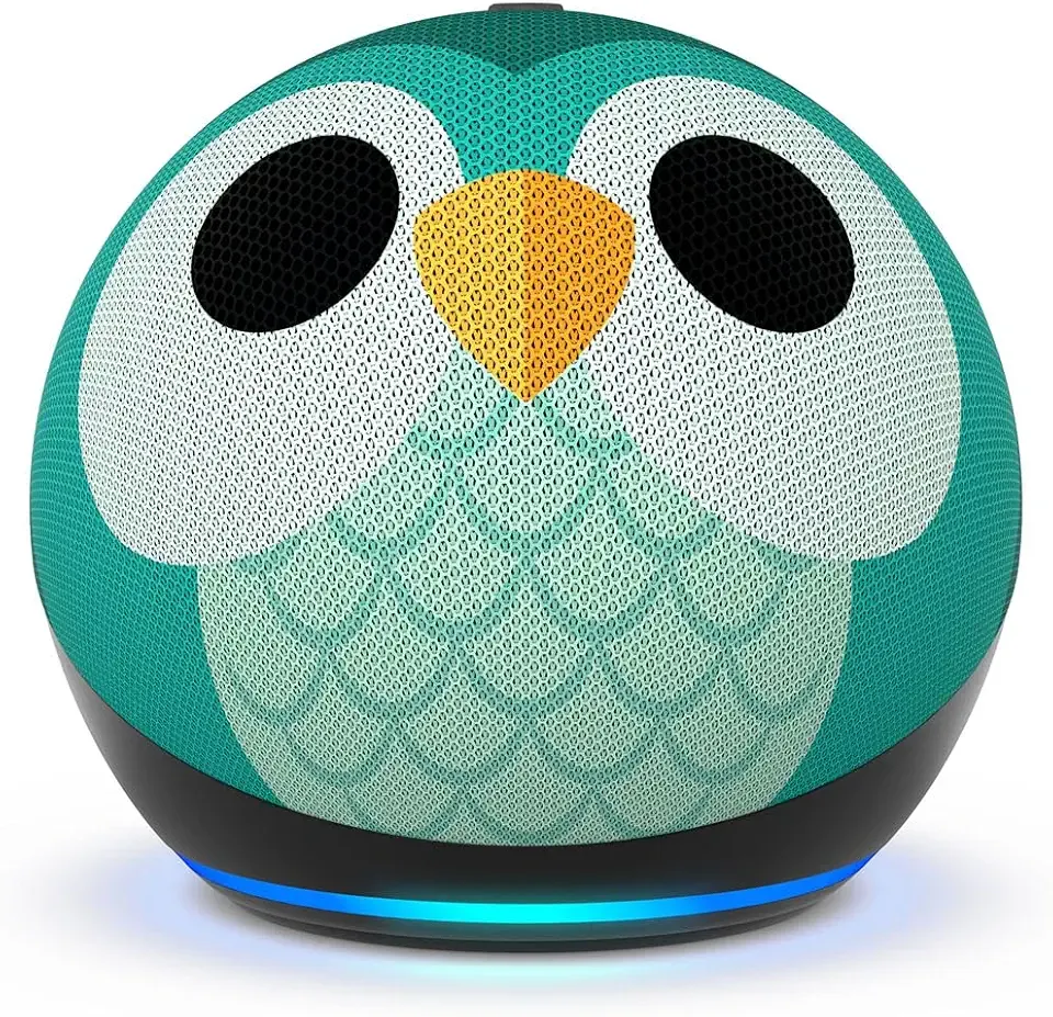 Amazon Echo Dot Kids (newest model), Smart speaker to enjoy age-appropriate audiobooks, sleep routines and Alexa+ experiences to create and learn, Owl design