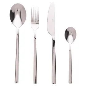 Set 24 posate in acciaio inox, silver lucido, Stylo