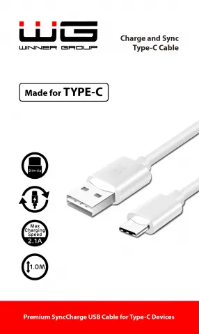 Datový kabel Type-C - USB-A bílá