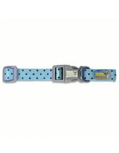 Goo-Eez Printed Dog Collar - Dots - Halsband - Blauw Xs