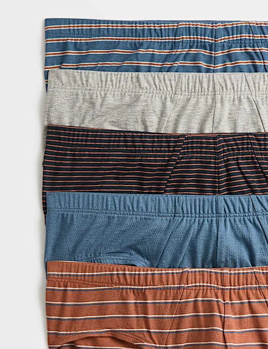 5 Pack Pure Cotton Cool & Fresh™ Striped Slips