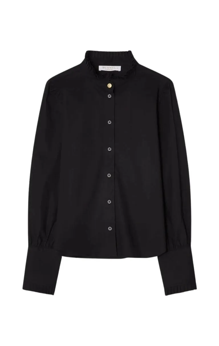 Maira Plissé Blouse - Sort