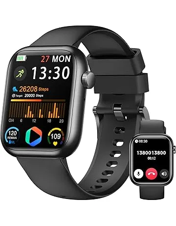 Smart Watch for Men Women(Answer/Make Call), 1.83" Fitness Watch with Heart Rate/Blood Pressure/Blood Oxygen, Pedometer, Sleep Tracker,120+ Sport Modes, IP68 Waterproof Fitness Tracker for Android iOS