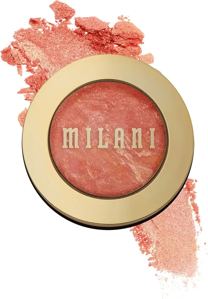 Milani Baked Blush, Powder Blush for Cheeks, Cruelty Free Makeup - Shape, Contour & Highlight Face for a Shimmery or Matte Finish -Corallina