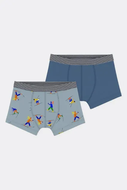 Kids 2-pack boxershorts ski - Petit Bateau