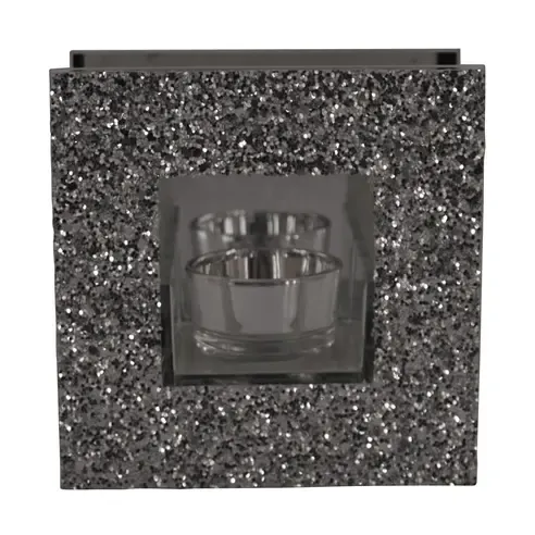 Teelichthalter - silber - 12 cm hoch