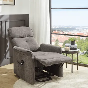 Elektrische Relax SAMIRA met Lift-Up Donkergrijs
