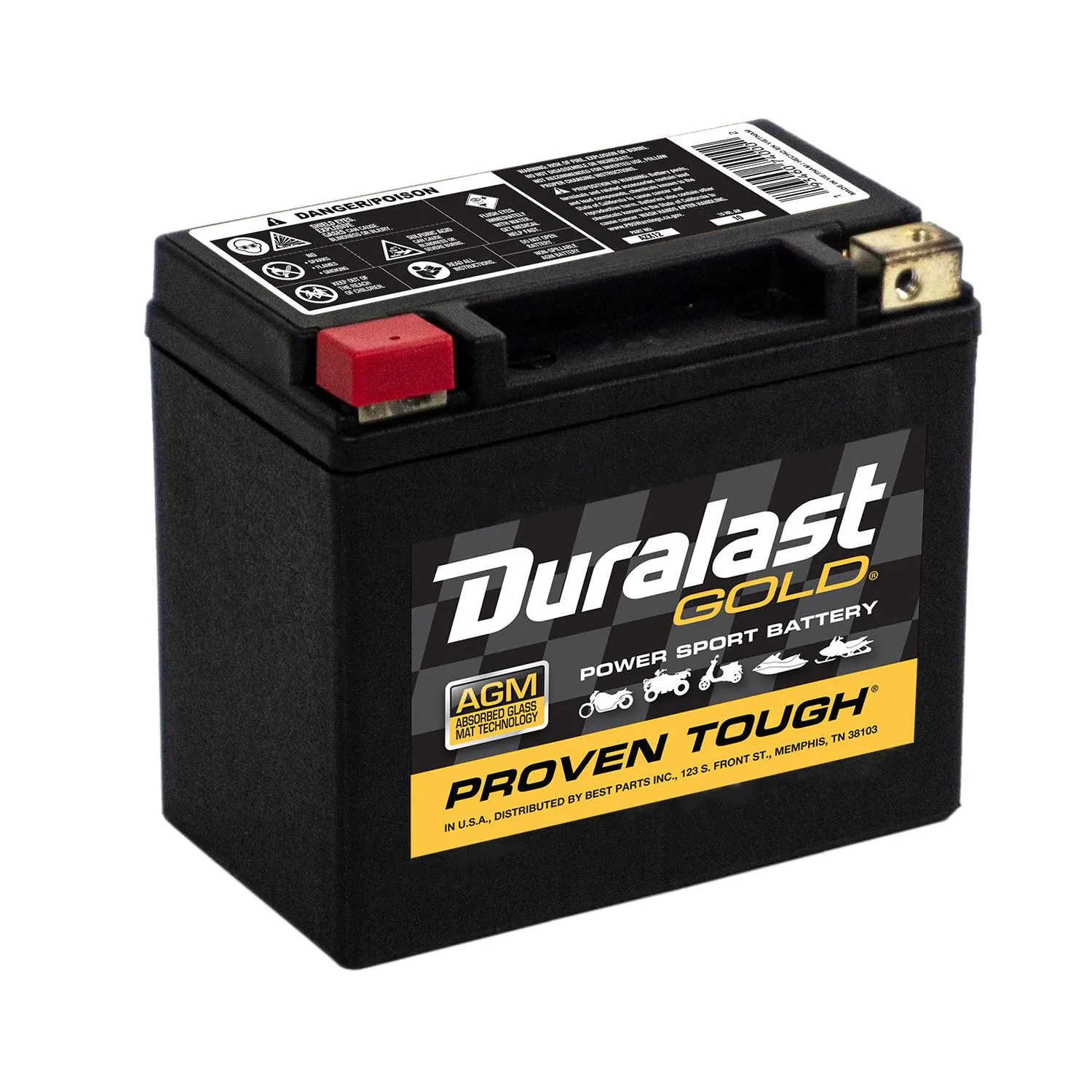 Duralast Gold AGM Battery / Group Size Powersport AZX12