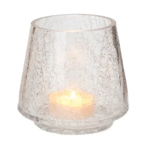 Teelicht-Glas - klar - 13 cm hoch