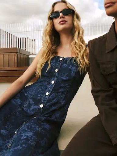 Valentina Denim Midi Dress