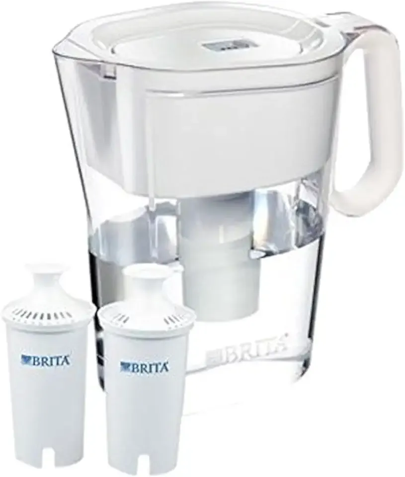 Brita Wave 10 Cup Water Pitcher Plus 2 Advance Filters, Assorted Colors (Clear)