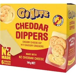 GoNutz Dippers Savoury Crackers & Cheese 144g