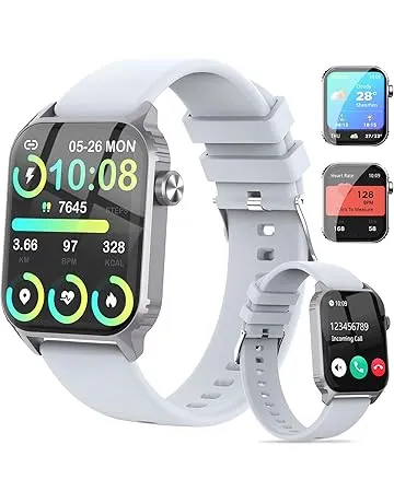 Smart Watch for Men, 120 Sports Modes Smartwatch with 1.83" HD, Alexa Built-in, Heart Rate/Sleep Monitor, IP67 Waterproof, Bluetooth Call & Music Control Fitness Watch for iPhone/Android (Fog Gray)