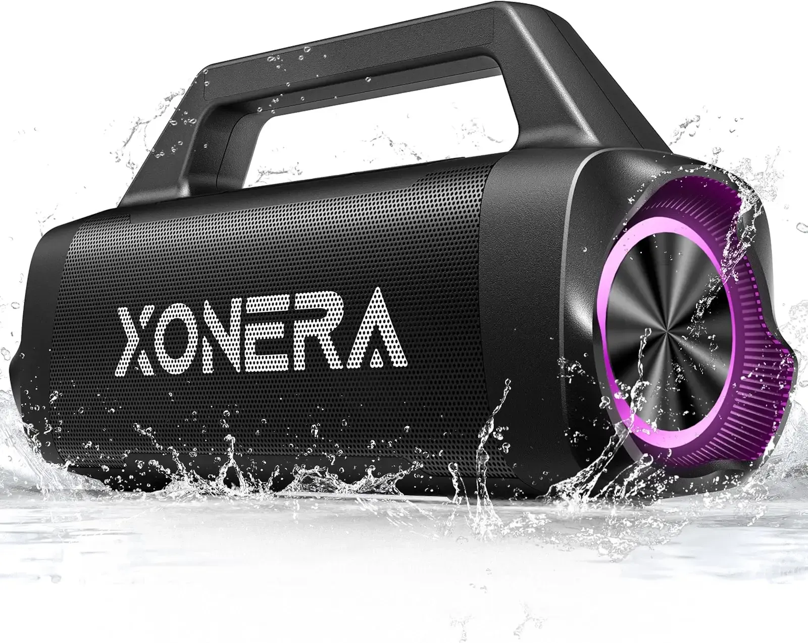 Speakers Bluetooth Wireless, 80W Peak Loud Outdoor Speaker with Bass, 20H Playtime, IPX6 Waterproof, TWS，BT5.3, Portable for Camping Hiking Boating Pool Beach(Black)