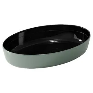 Borosilikatglas-Aufflaufform, Oval, Grün