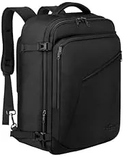MATEIN Carry on Backpack, Extra Large Travel Backpack Expandable Airplane Approved Weekender Bag for Men and Women, Water Resistant Lightweight Daypack for Flight 40L, Black
