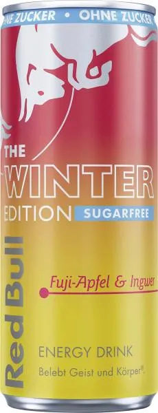 Red Bull Winter Edition Sugarfree Fuji-Apfel & Ingwer (Einweg)