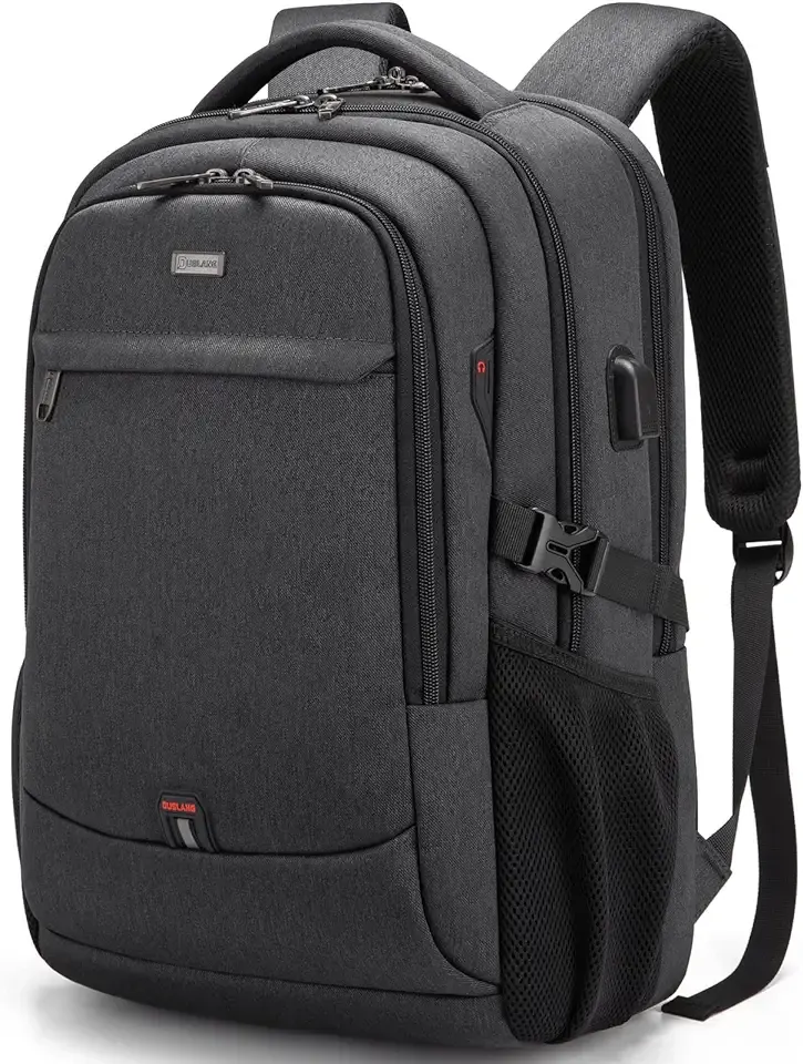 17 Inch Laptop Backpack for Travel Water Resistant College Backpack for Men/Women Laptop Bag with USB Charging Port,Black