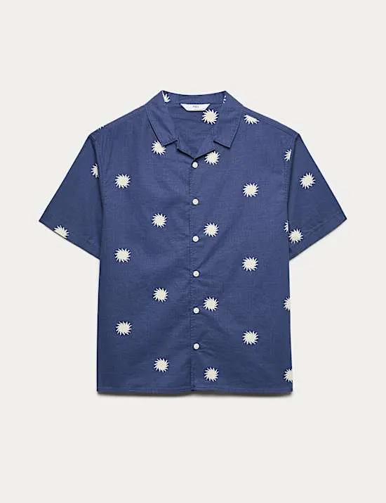 T-Shirt aus reiner Baumwolle mit Sonnenmuster (6–16 Jahre)