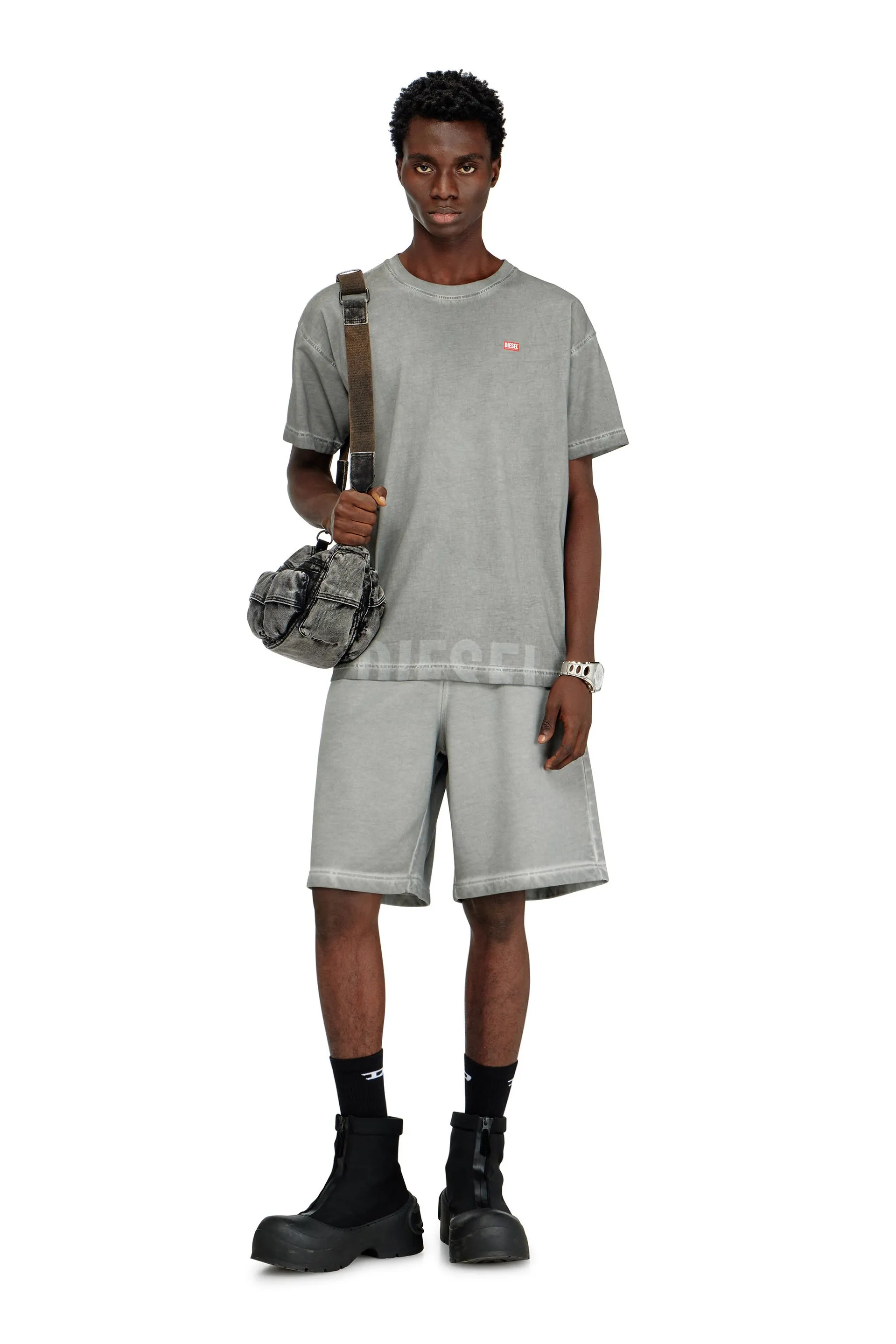 Crew neck cotton t-shirt with print