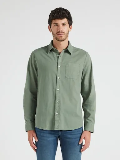 Just Jeans Long Sleeve Linen Blend Shirt