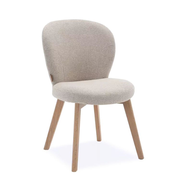 Eetkamerstoel (poot- Nature White) Veerle - Glory Beige