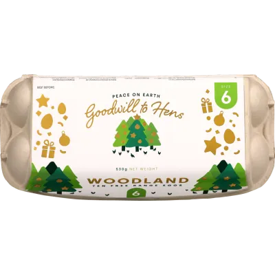 Woodland Free Range Size 6 Eggs