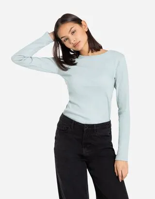 Maglia - A costine - verde