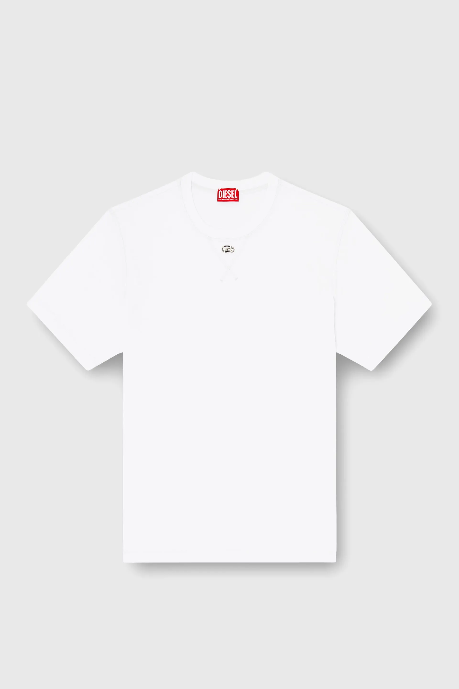 Regular T-shirt with crew neck and Oval D