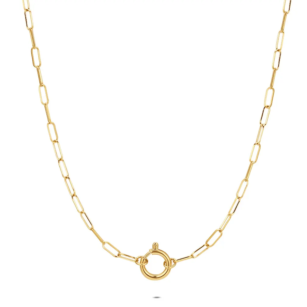 Halsketting in edelstaal, schakelketting