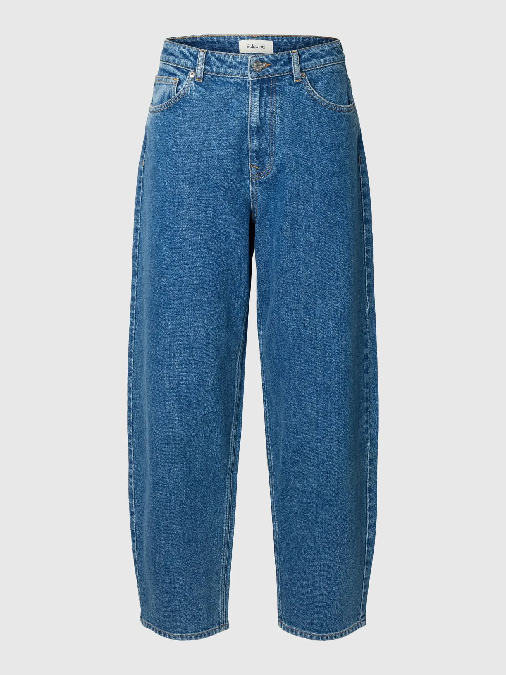 HIGH WAIST JEANS MED BARREL FIT