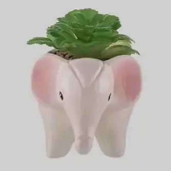 Wattle & Willow Plants Gone Wild Elephant - Succulent Planter Décor